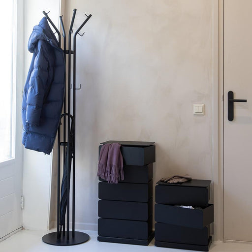 Kapstok JESSY Zwart 40x40x170cm Spinder Design GV070-22-Kapstokken-Spinder