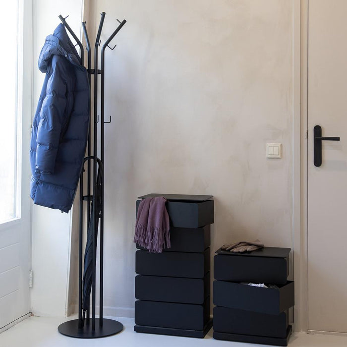 Kapstok JESSY Zwart 40x40x170cm Spinder Design-Kapstokken-Spinder
