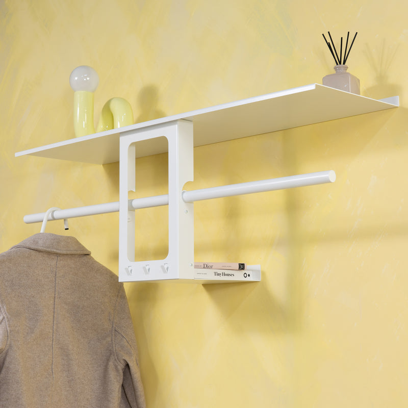 Kapstok LUNO SMALL 100 Wit 100x30x35.5cm Spinder Design-Kapstokken-Spinder