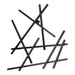 Kapstok MATCHES Zwart 79x10x79cm Spinder Design-Kapstokken-Spinder