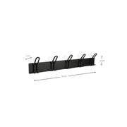 Kapstok MILES 5 Zwart 70x7x14cm Spinder Design-Kapstokken-Spinder