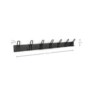 Kapstok MILES 7 Zwart 100x7x14cm Spinder Design-Kapstokken-Spinder