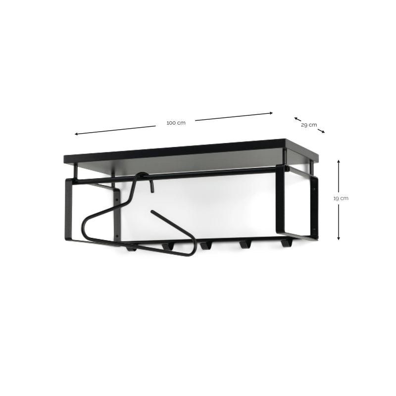 Kapstok REX 3 Silky Taupe Walnut 70x29x28cm Spinder Design-Kapstokken-Spinder