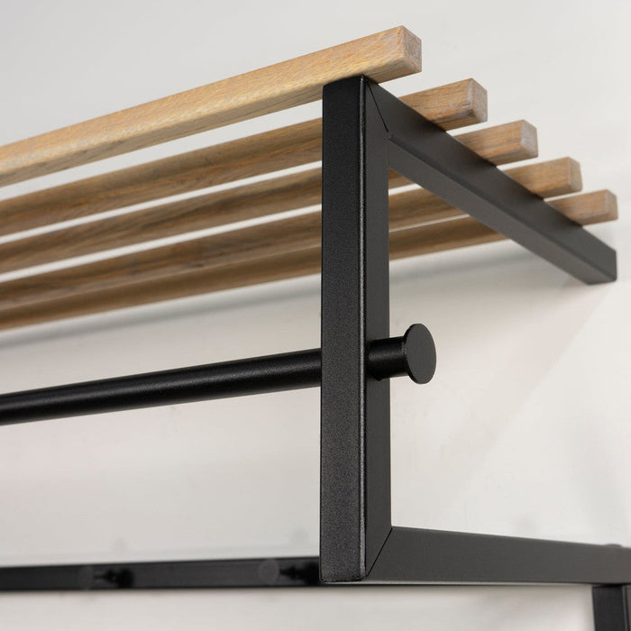 Kapstok RIZZOLI Zwart Eiken 100x34x76cm Spinder Design-Kapstokken-Spinder