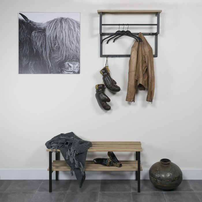 Kapstok RIZZOLI Zwart Eiken 71x16x51cm Spinder Design-Kapstokken-Spinder