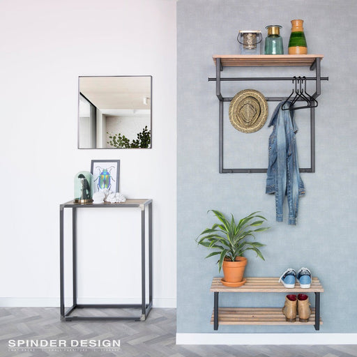 Kapstok RIZZOLI Zwart Eiken 76x34x76cm Spinder Design-Kapstokken-Spinder