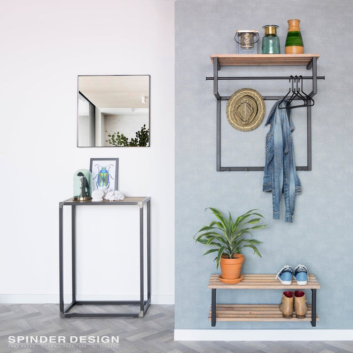 Kapstok RIZZOLI Zwart Eiken 76x34x76cm Spinder Design-Kapstokken-Spinder