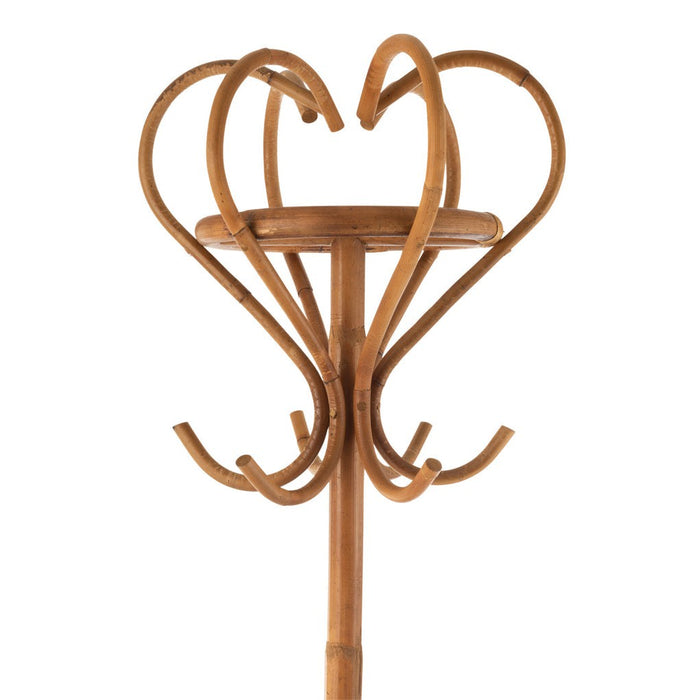 Kapstok Rotan Honing Geel Naturel 44 cm 43.5x43.5x203 cm-Kapstokken-J-Line