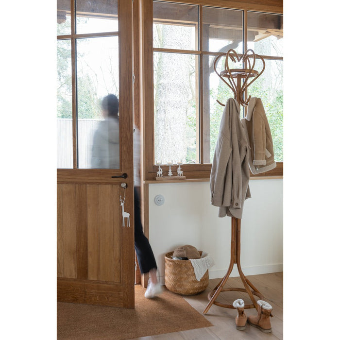 Kapstok Rotan Honing Geel Naturel 44 cm 43.5x43.5x203 cm-Kapstokken-J-Line