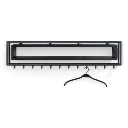 Kapstok SCHOOL 120 BLACK EDITION Zwart 118x19x29.5cm-Kapstokken-Spinder