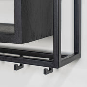Kapstok SCHOOL 120 BLACK EDITION Zwart 118x19x29.5cm-Kapstokken-Spinder