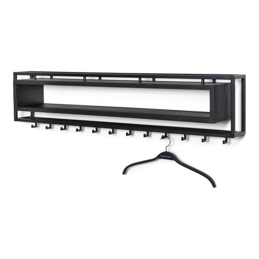 Kapstok SCHOOL 120 BLACK EDITION Zwart 118x19x29.5cm-Kapstokken-Spinder