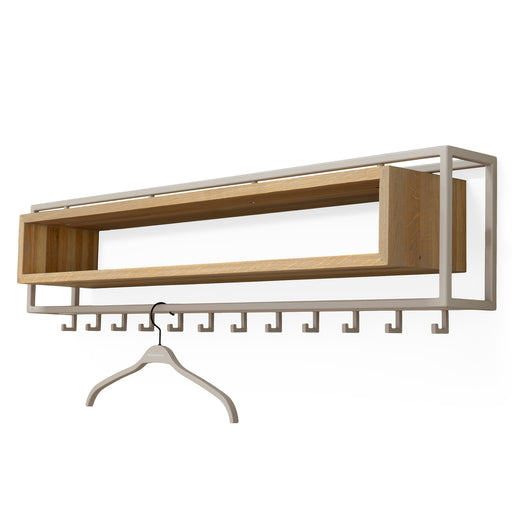 Kapstok SCHOOL 120 Silky Taupe Eiken 118x19x29.5cm Spinder Design-Kapstokken-Spinder