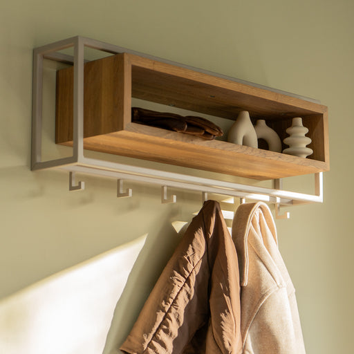 Kapstok SCHOOL 80 Silky Taupe Eiken 78x19x29.5cm Spinder Design-Kapstokken-Spinder