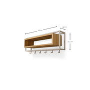 Kapstok SCHOOL 80 Silky Taupe Eiken 78x19x29.5cm Spinder Design-Kapstokken-Spinder