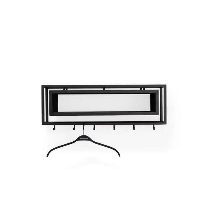Kapstok SCHOOL 80 Zwart 78x19x29.5cm Spinder Design-Kapstokken-Spinder