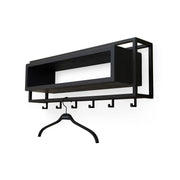 Kapstok SCHOOL 80 Zwart 78x19x29.5cm Spinder Design-Kapstokken-Spinder