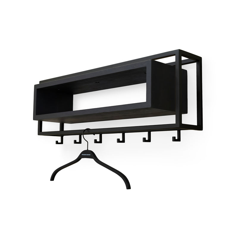 Kapstok SCHOOL 80 Zwart 78x19x29.5cm Spinder Design-Kapstokken-Spinder