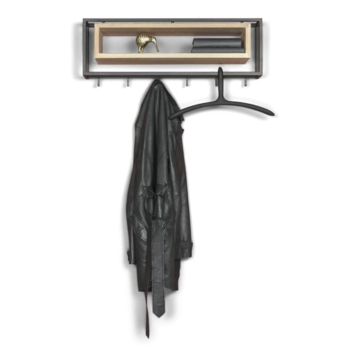 Kapstok SCHOOL 80 Zwart Eiken 78x19x29.5cm Spinder Design-Kapstokken-Spinder