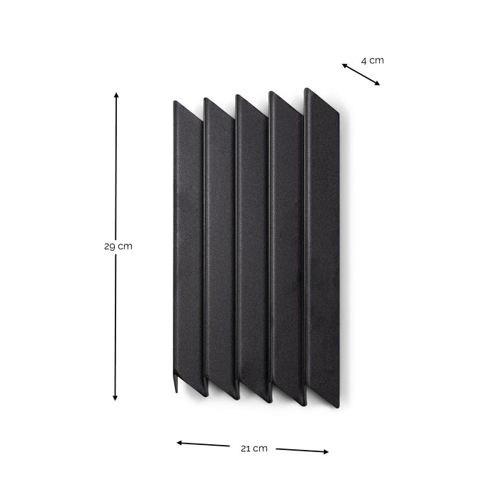 Kapstok SENSU M Zwart 21x4x29.5cm Spinder Design-Kapstokken-Spinder