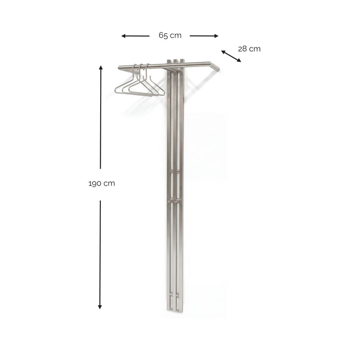 Kapstok SENZA 5 RVS 65x28x63.5cm Spinder Design-Kapstokken-Spinder