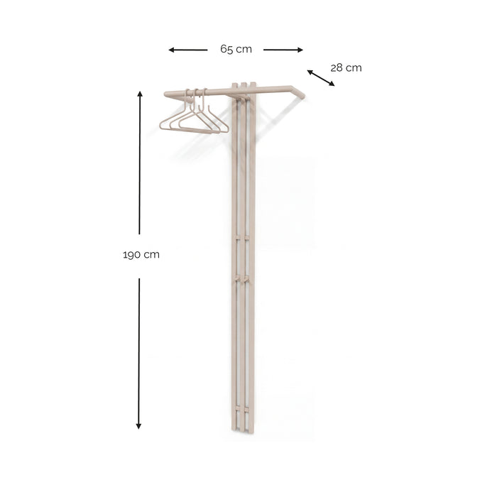 Kapstok SENZA 5 Silky Taupe 65x28x190cm Spinder Design-Kapstokken-Spinder