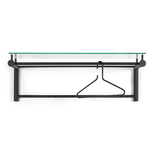 Kapstok SUZA 5 Zwart Helder Glas 79x29x28cm Spinder Design-Kapstokken-Spinder