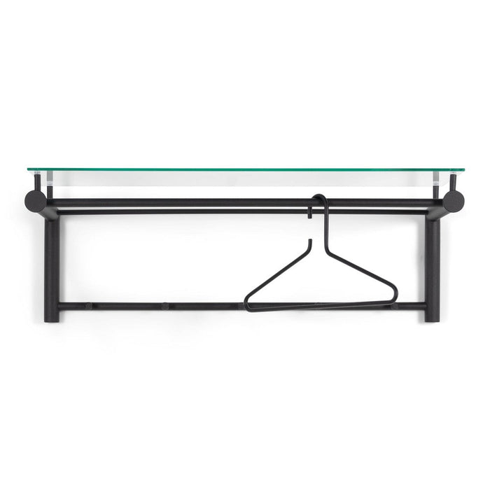 Kapstok SUZA 5 Zwart Helder Glas 79x29x28cm Spinder Design-Kapstokken-Spinder