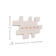 Kapstok TETROMINO Silky Taupe 40x3.5x21.5cm Spinder Design-Kapstokken-Spinder