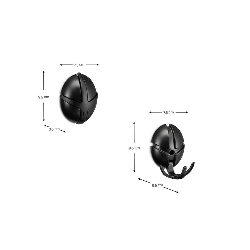 Kapstok TICK Donkerbruin Goud 7.5x3.5x9.5cm Spinder Design-Kapstokken-Spinder