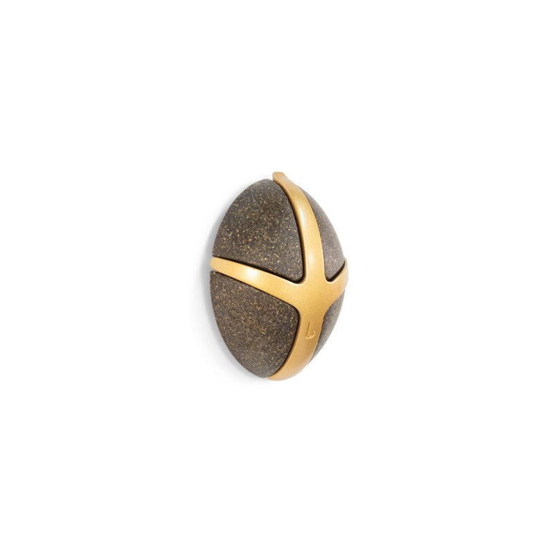 Kapstok TICK Donkerbruin Goud 7.5x3.5x9.5cm Spinder Design-Kapstokken-Spinder