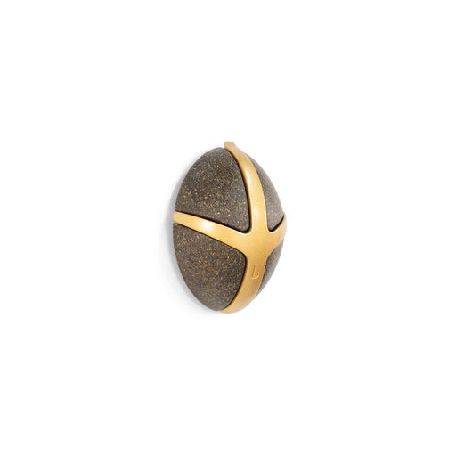 Kapstok TICK Donkerbruin Goud 7.5x3.5x9.5cm Spinder Design-Kapstokken-Spinder