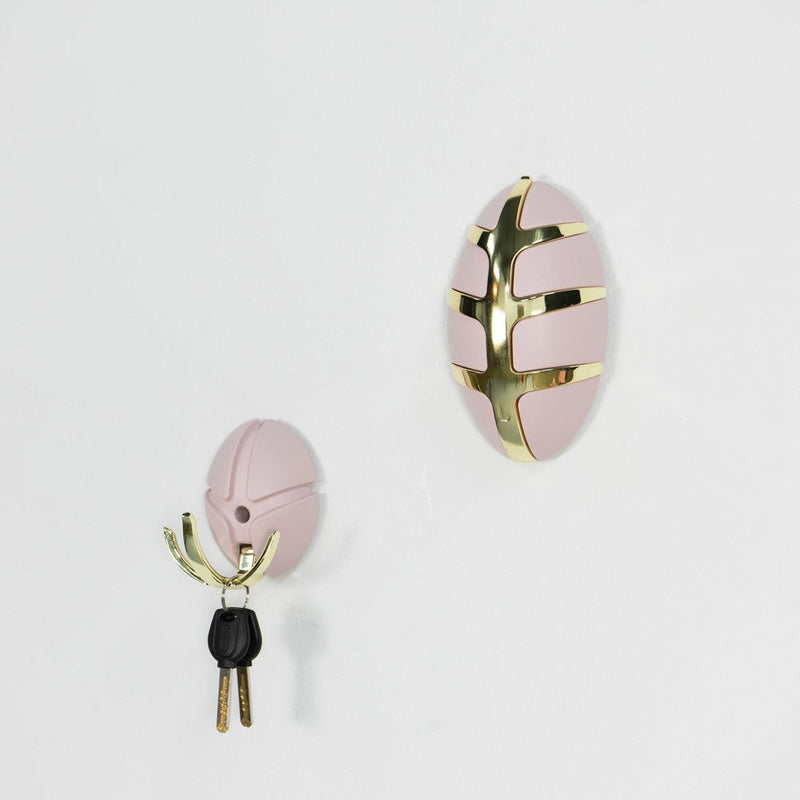 Kapstok TICK Pale Pink Goud 7.5x3.5x9.5cm Spinder Design-Kapstokken-Spinder