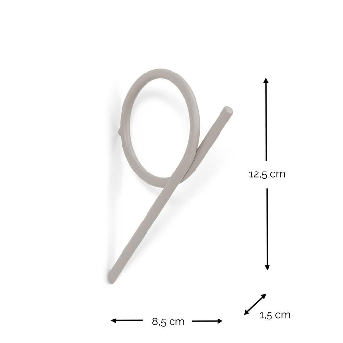Kapstok TUBA M Silky Taupe 1.5x10.8x16.1cm Spinder Design-Kapstokken-Spinder