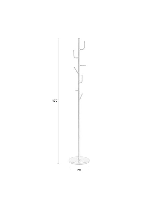 Kapstok Twiggy Metaal Zwart Ø29x170 cm