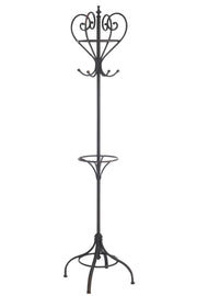 Kapstok Zwart Ijzer Rond 51 cm 51x51x189 cm-Kapstokken-J-Line