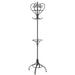Kapstok Zwart ijzer Rond 51 cm 51x51x189 cm-Kapstokken-J-Line