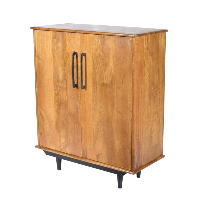 Kast Ayleen Mangohout Naturel hout 90x45x108 cm-Opbergkasten-Livingfurn