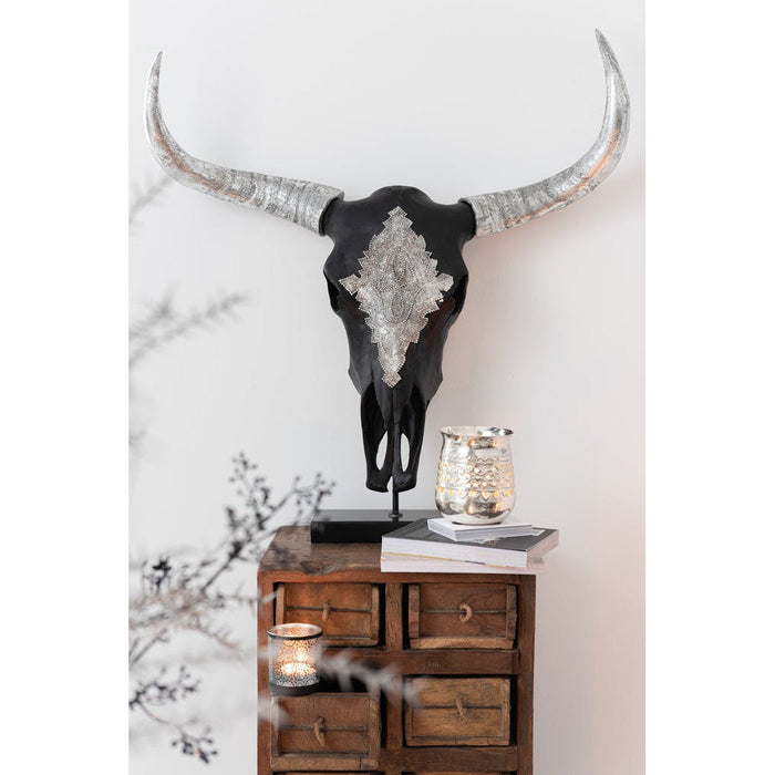 Lamp Bruin Recycled hout 34 cm-Tafellampen-J-Line