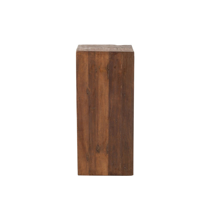 Lamp Bruin Recycled hout 34 cm-Tafellampen-J-Line