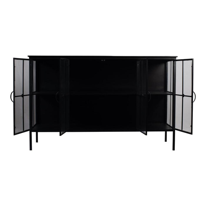 Kast Cave Zwart 41x140 cm-Opbergkasten-PTMD