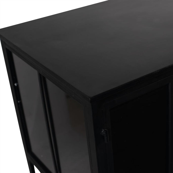 Kast Cave Zwart 41x140 cm-PTMD