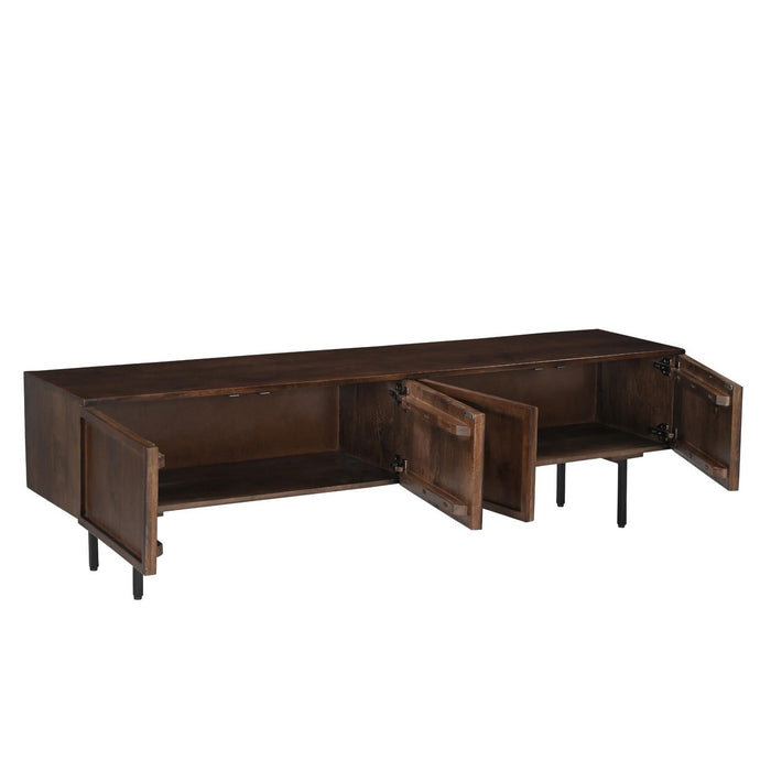 Kast Elan Mangohout Bruin 40x180x50 cm-TV-meubels-Livingfurn