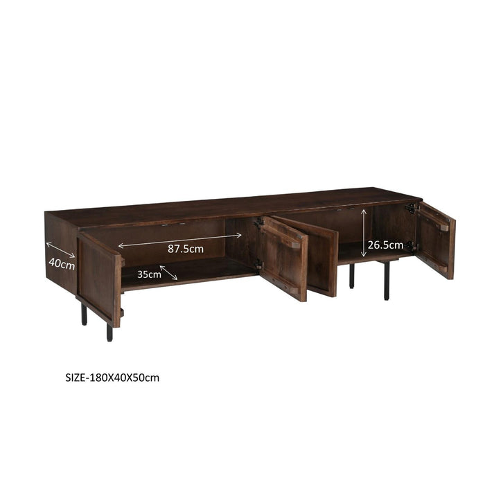 Kast Elan Mangohout Bruin 40x180x50 cm-TV-meubels-Livingfurn