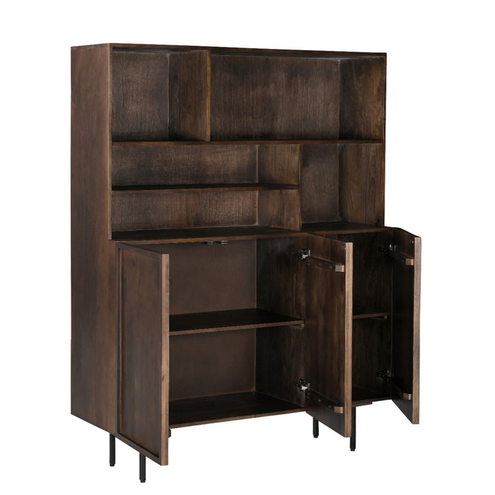 Kast Elan Mangohout Bruin 45x135x170 cm-Opbergkasten-Livingfurn