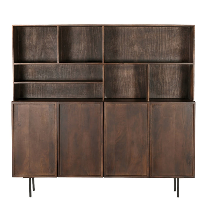 Kast Elan Mangohout Bruin 45x180x172 cm-Opbergkasten-Livingfurn
