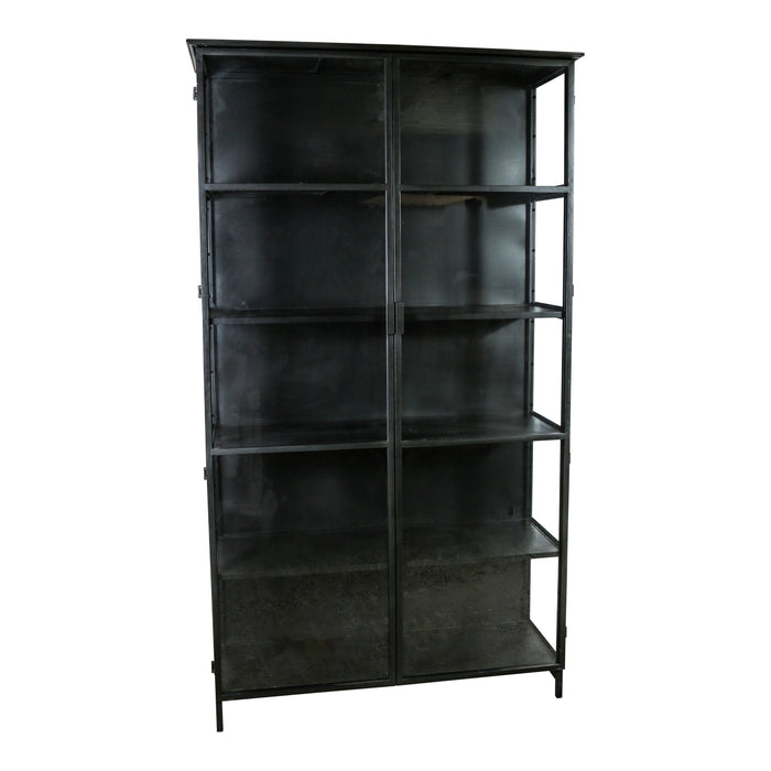 Kast Elina Glas Zwart-Opbergkasten-PTMD