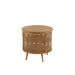 Lamp Bruin Fir hout Rond 59 cm-Tafellampen-J-Line