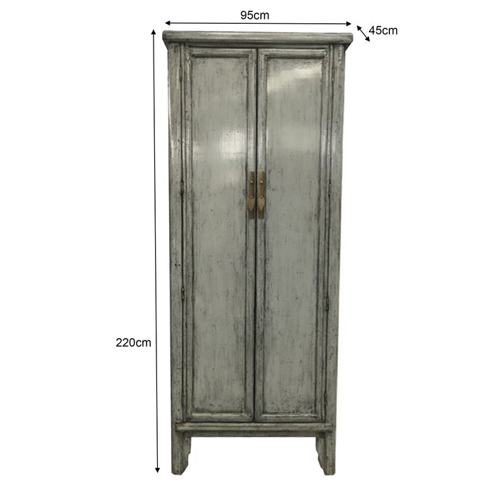 Kast Icons Marie Elise Grijs 45x95x220 cm-Opbergkasten-Livingfurn