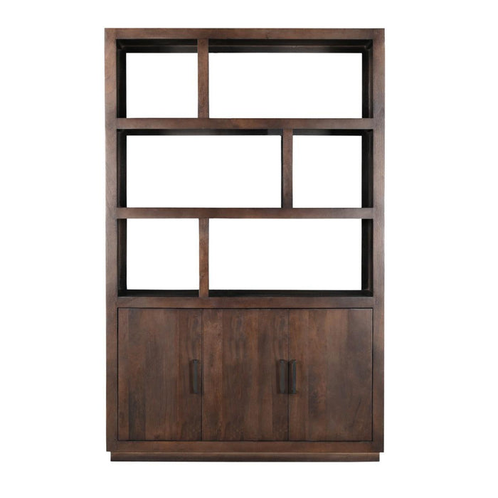 Kast Jaxx Mangohout Bruin 145x50x230 cm-Opbergkasten-Livingfurn